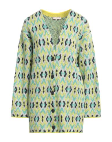 Shop Pucci Woman Cardigan Yellow Size S Mohair Wool, Polyamide, Wool