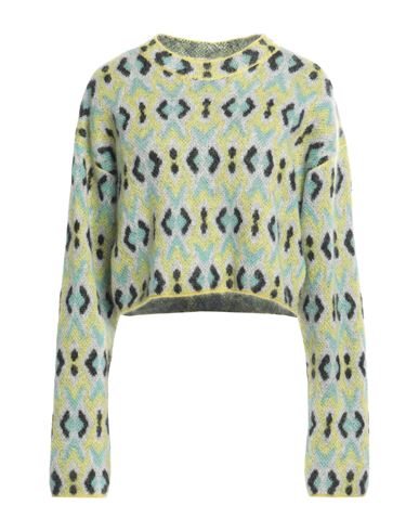 Shop Pucci Woman Sweater Yellow Size Xl Mohair Wool, Polyamide, Wool