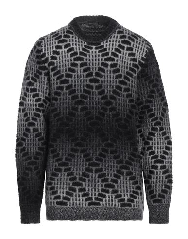 Roberto Collina Man Sweater Black Size 42 Mohair Wool, Nylon, Wool