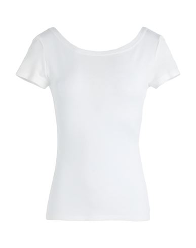 Max & Co . Woman T-shirt White Size L Viscose, Polyester