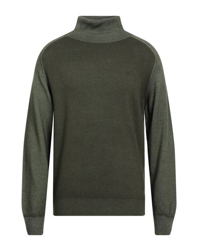 Shop Etro Man Turtleneck Military Green Size S Virgin Wool