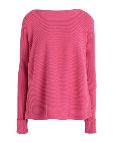 Max & Co . Woman Sweater Magenta Size L Cotton, Viscose