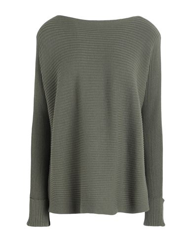 Max & Co . Woman Sweater Military Green Size L Cotton, Viscose