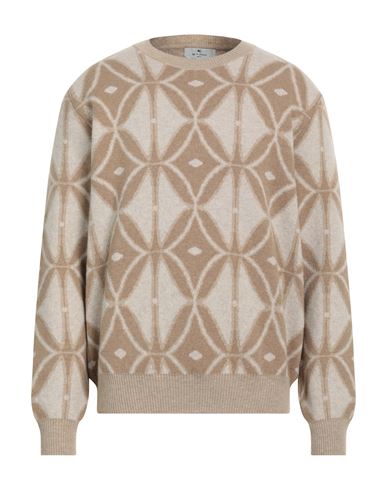 Shop Etro Man Sweater Beige Size L Virgin Wool