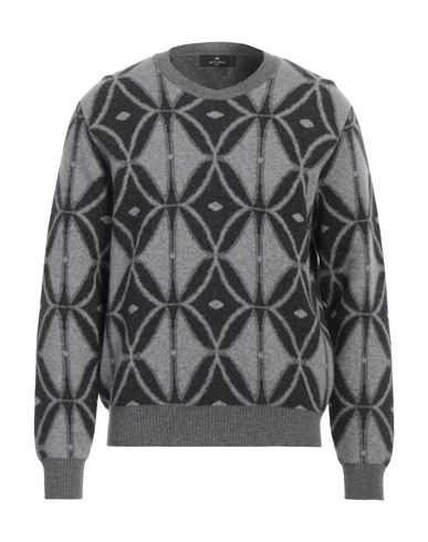 Shop Etro Man Sweater Grey Size M Virgin Wool