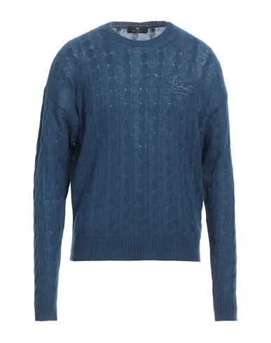 Etro Man Sweater Blue Size L Cashmere