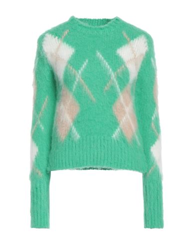 Roberto Collina Woman Sweater Green Size S Baby Alpaca Wool, Nylon, Wool