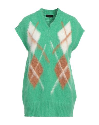 Roberto Collina Woman Sweater Green Size S Baby Alpaca Wool, Nylon, Wool In Green