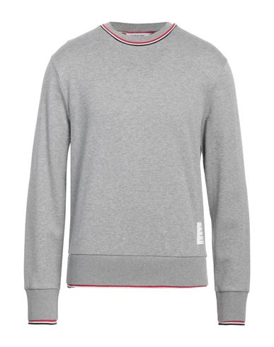 Thom Browne Man Sweater Grey Size 5 Cotton, Elastane In Gray