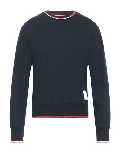Shop Thom Browne Man Sweater Midnight Blue Size 0 Cotton, Elastane