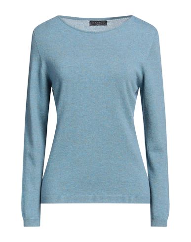 Shop Hawico Woman Sweater Pastel Blue Size Xl Cashmere