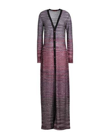 Missoni Woman Cardigan Mauve Size 8 Viscose, Polyester, Polyamide, Metallic Fiber In Purple