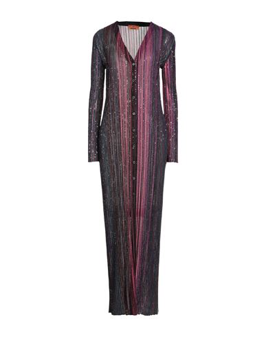 Shop Missoni Woman Cardigan Fuchsia Size 8 Viscose, Polyamide, Polyester, Metallic Fiber In Pink