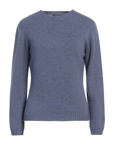 Shop Hawico Woman Sweater Slate Blue Size M Cashmere