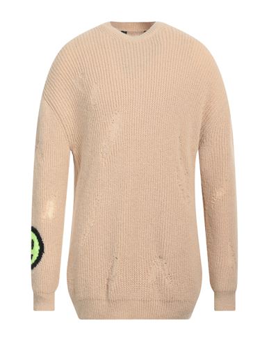 Shop Barrow Man Sweater Beige Size Xl Acrylic, Polyamide, Alpaca Wool