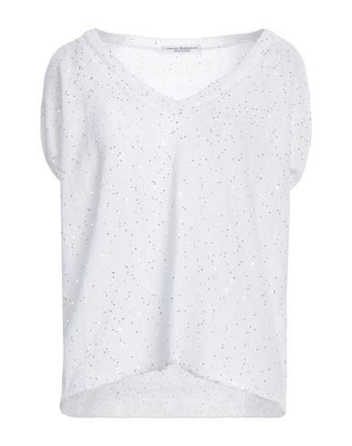 Amina Rubinacci Woman Sweater White Size 6 Linen, Nylon, Polyester