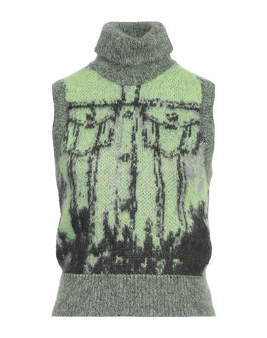 DIESEL DIESEL WOMAN TURTLENECK LIGHT GREEN SIZE M MOHAIR WOOL, NYLON, WOOL 