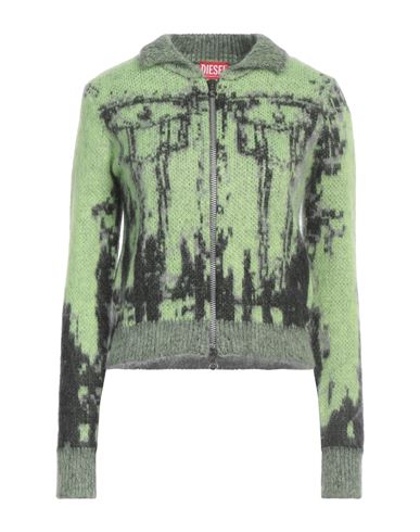 Shop Diesel Woman Cardigan Light Green Size M Mohair Wool, Nylon, Wool