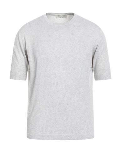 Shop Filippo De Laurentiis Man Sweater Light Grey Size 42 Cotton