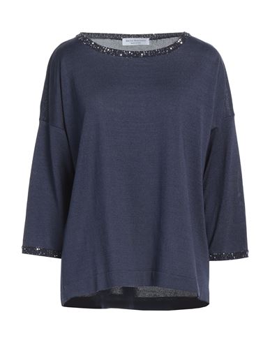 Shop Amina Rubinacci Woman Sweater Blue Size 12 Cotton, Viscose