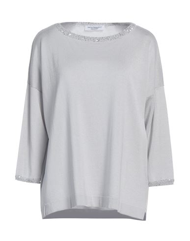 Amina Rubinacci Woman Sweater Light Grey Size 10 Cotton, Viscose
