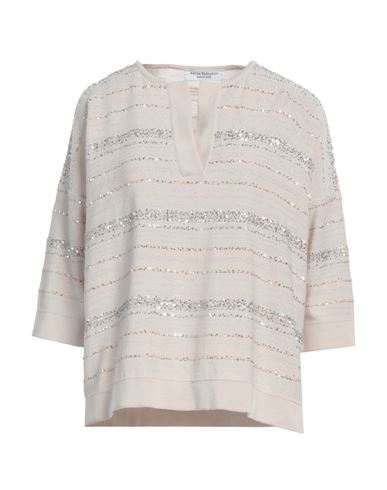 Shop Amina Rubinacci Woman Sweater Beige Size 4 Cotton, Silk, Viscose, Polyester, Nylon