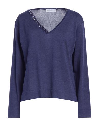 Shop Amina Rubinacci Woman Sweater Midnight Blue Size 10 Cotton, Viscose