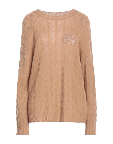 Etro Woman Sweater Camel Size 10 Cashmere In Beige