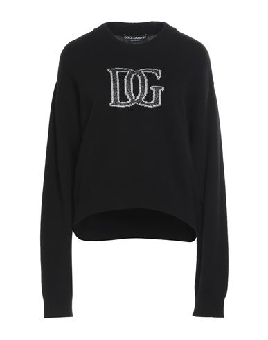Shop Dolce & Gabbana Woman Sweater Black Size 8 Cashmere, Viscose, Metallic Polyester
