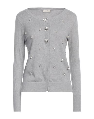 Shop Cashmere Company Woman Cardigan Grey Size 12 Wool, Cashmere, Nylon, Elastane
