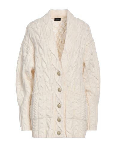 Etro Woman Cardigan Cream Size 8 Wool, Viscose, Cashmere In White