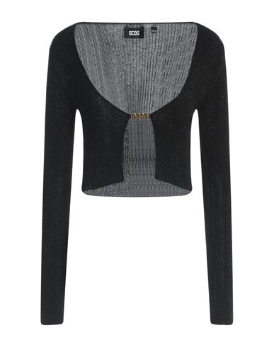 Gcds Woman Cardigan Black Size Xs Viscose, Polyester, Metallic Fiber