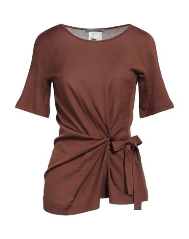 Shop Alberta Ferretti Woman Sweater Brown Size 4 Virgin Wool