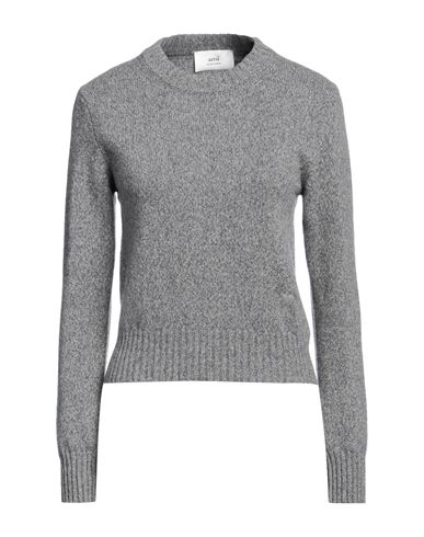 Ami Alexandre Mattiussi Woman Sweater Grey Size L Cashmere, Wool