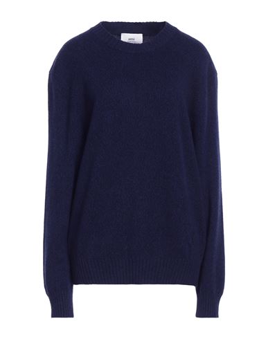 Ami Alexandre Mattiussi Woman Sweater Midnight Blue Size Xxs Cashmere, Wool In Blue
