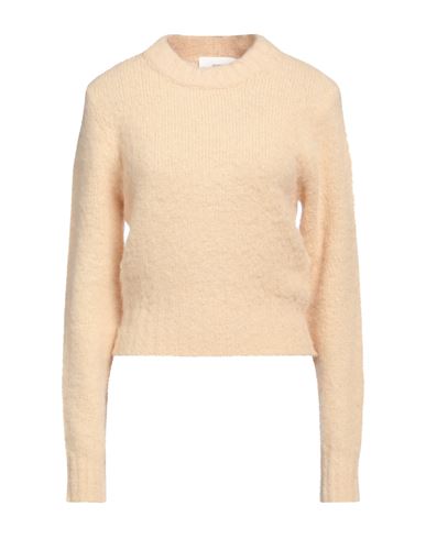 Shop Ami Alexandre Mattiussi Woman Sweater Sand Size M Baby Alpaca Wool, Wool, Polyamide, Elastane In Beige