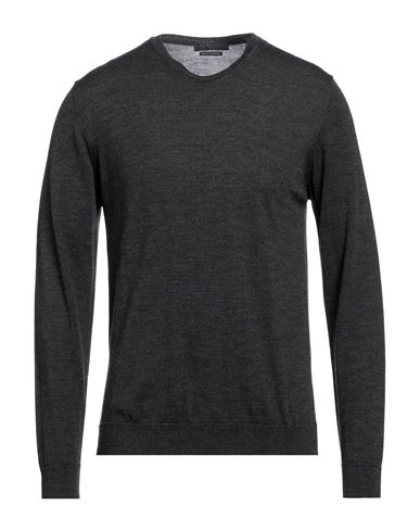 Daniele Fiesoli Man Sweater Black Size 3xl Cotton In Grey