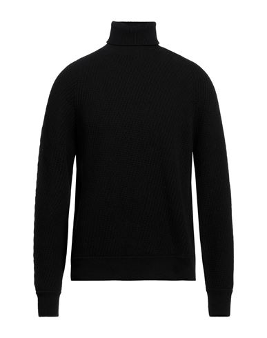 PAOLO PECORA PAOLO PECORA MAN TURTLENECK BLACK SIZE XXL WOOL, POLYACRYLIC 