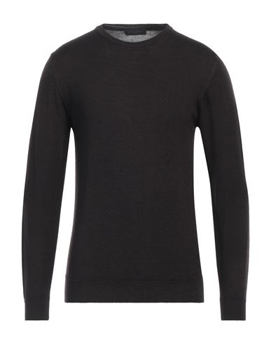 Daniele Fiesoli Man Sweater Dark Brown Size Xxl Merino Wool In Brown