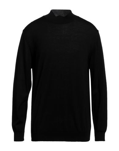 Daniele Fiesoli Man Turtleneck Black Size Xxxl Merino Wool In Black