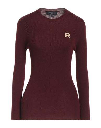 Rochas Woman Sweater Burgundy Size L Virgin Wool In Red