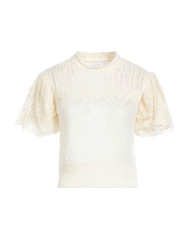 Soallure Woman Sweater Ivory Size S Wool, Acrylic, Polyamide, Alpaca Wool, Textile Fibers In White