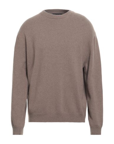 Shop Daniele Fiesoli Man Sweater Khaki Size Xxl Merino Wool, Cashmere In Beige