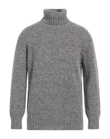 Malo Man Turtleneck Grey Size 44 Virgin Wool, Cashmere, Polyamide