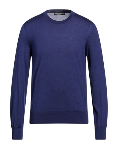 Dolce & Gabbana Man Sweater Blue Size 42 Cashmere, Silk