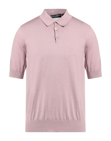 Shop Dolce & Gabbana Man Sweater Pastel Pink Size 40 Cashmere, Silk