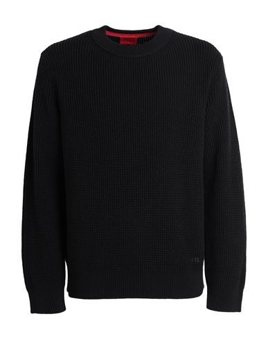 Shop Hugo Man Sweater Black Size Xl Polyacrylic, Recycled Cotton, Polyester