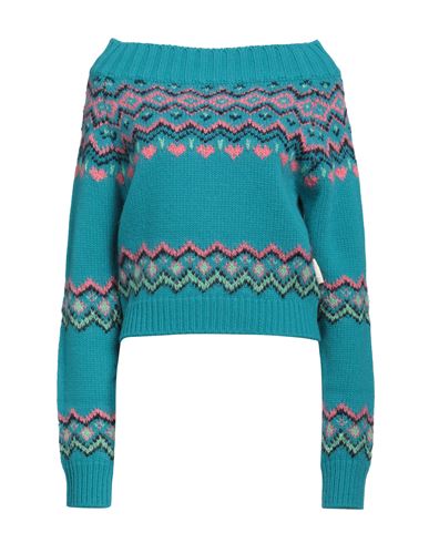 Shop Andersson Bell Woman Sweater Azure Size M Wool, Mohair Wool, Nylon In Blue