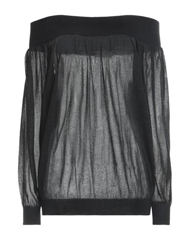 Zanone Woman Sweater Black Size L Polyester, Cotton