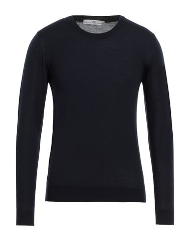 Shop Grey Daniele Alessandrini Man Sweater Navy Blue Size L Merino Wool